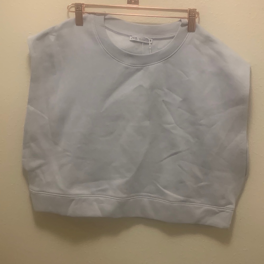 Zara sleeveless sweatshirt Sz S spring Cabincore summer